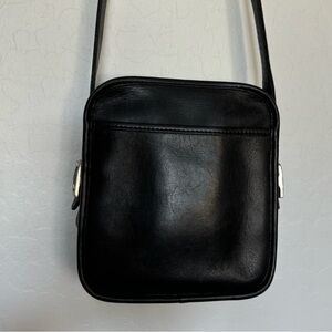 Vintage Coach 9817 Black Leather Camera Crossbody Shoulder Bag